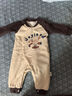 七樂(lè )豆嬰兒開(kāi)春睡衣小月齡寶寶春秋款男寶雙層護肚外出連體衣服純棉春裝 深灰(加絨保暖款) 66cm 曬單實(shí)拍圖