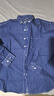 JIAYE日系復古水洗牛仔襯衫男長(cháng)袖工裝襯衣青年男士休閑百搭外套上衣潮 深藍色 【單口袋】 S 【請參考尺碼表選碼】 曬單實(shí)拍圖