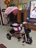 卡通兒童三輪車(chē)大號寶寶嬰兒手推車(chē)1-2-3-5-6歲輕便腳踏車(chē)遛娃自行車(chē) L鳳凰 【維爾粉】 四合一鈦空輪 曬單實(shí)拍圖