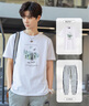 TEEK高中生重磅純棉t恤男士短袖上衣服 青少年夏裝夏季休閑半袖體恤衫 【甄選面料】HS28L白色 M 曬單實(shí)拍圖