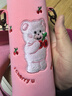 Bolikin 國(guó)潮刺繡保溫杯套通用象印水杯套保護(hù)套斜挎帶背帶便攜杯子套350ml 500ml防燙 刺繡粉色櫻桃小熊480-500ml 曬單實(shí)拍圖