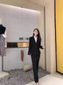 喵媚兒黑色西裝套裝女春秋新款職業(yè)裝大學(xué)生面試正裝氣質(zhì)工作服西服外套 單件黑色西裝 L 【建議98-107斤】 曬單實(shí)拍圖