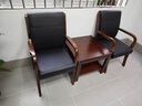 百花牡丹實(shí)木辦公椅電腦靠背椅子家用老人休閑家用椅軟包久坐舒適會(huì )議椅子 紅棕色+黑皮【納米生態(tài)皮】 曬單實(shí)拍圖