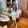 Carl Cruz品牌晚風溫柔孕婦軟底單鞋百搭淺口平底鞋女2025春夏季新款晚鞋子 杏色 34 曬單實拍圖