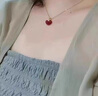 ?？ㄒ啦式痦?xiàng)鏈女18K金相思豆鎖骨鏈紅豆吊墜520情人節(jié)生日禮物 18K金相思豆+18K金閃O鏈 曬單實(shí)拍圖