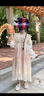 安妮優(yōu)兒女童漢服連衣裙中國(guó)風(fēng)兒童唐裝古風(fēng)超仙公主裙春夏款 粉色 150 曬單實(shí)拍圖