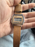 卡西歐（CASIO） 男士手表復古小方塊電子金色表盤(pán) 防水運動(dòng)學(xué)生禮物 曬單實(shí)拍圖