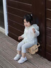 班喜迪【7A抗菌】女童褲子夏裝2025新款女寶寶薄款九分褲兒童夏季打底褲 灰色 80 曬單實(shí)拍圖