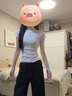 多想余正肩短袖女純棉短袖t恤女士?jī)?nèi)搭白色t恤打底衫純欲上衣辣妹半袖 辣妹正肩短袖【白色】 L 建議90-110斤 曬單實(shí)拍圖
