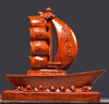 木雕一帆風(fēng)順風(fēng)水?dāng)[件 大號(hào)實(shí)木家居飾品工藝品 開(kāi)業(yè)教師節(jié)送禮品 反方向花梨木30-寬10-高28厘米 曬單實(shí)拍圖