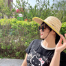Shiftend工地釣魚(yú)夏男遮陽(yáng)帽大檐編織草帽子批發(fā)農民防曬草帽防風(fēng)度假春天 土黃色優(yōu)質(zhì)包邊麥稈草帽 2頂 43.5-44厘米 曬單實(shí)拍圖