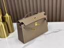 頭層牛皮2025新款一代凱莉包mini真皮愛(ài)馬家女士包迷你單肩手提包 大象灰【金扣】 曬單實(shí)拍圖