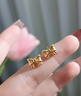 中國黃金（CHINA GOLD）黃金耳釘女士足金蝴蝶結(jié)耳釘純金新年七夕情人節(jié)禮物送女友老婆 足金蝴蝶結(jié)耳釘約0.8g 曬單實(shí)拍圖
