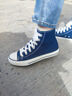 回力帆布鞋男鞋透氣情侶款春季男女高幫鞋休閑鞋經(jīng)典板鞋學(xué)生鞋子夏季 深藍 37 曬單實(shí)拍圖
