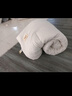 南極人（NanJiren）大豆被子春秋被子四季通用被芯150x200cm棉被褥空調被可機洗裸睡 白拼淺綠【提花皺皺紗 柔軟透氣】 150x200cm【約4斤重】 曬單實(shí)拍圖