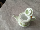 連山閣（LIAN SHAN GE）  陶瓷茶壺過濾家用泡茶器大號功夫茶具單壺帶網(wǎng)隔內(nèi)膽杯子套裝沖茶壺 方壺玉蘭花陶瓷過濾單壺380ml 曬單實拍圖