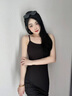 嫻柔吊帶連衣裙女夏季新款修身甜辣性感外穿打底包臀裙女裝內搭裙子 黑色 2XL 曬單實(shí)拍圖