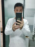 NOSSKISS輕奢品牌長袖t恤男秋季圓領(lǐng)純色青年液氨絲光純棉內(nèi)搭打底衫 白色 XL 180 曬單實拍圖
