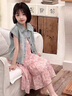G.DUCKKIDS小黃鴨童裝女童夏季套裝2025新款兒童衣服夏裝女孩背心馬甲兩件套 馬甲裙子套裝 薄款 170 尺碼15~16歲【160-170cm】 曬單實(shí)拍圖