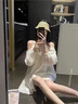 FSHE夏季燈籠袖掛脖露肩掛脖連衣裙女寬松仙女可愛氣質(zhì)穿搭海邊A字裙 杏色 【版】 L 曬單實拍圖