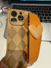 KPAY經(jīng)典菱格愛心手腕帶支架適用iPhone16promax手機殼蘋果16可背帶斜挎手機殼防摔16pro掛繩小眾軟殼 棕色菱格手機殼【愛心腕帶+斜挎繩】 iPhone16pro 曬單實拍圖