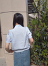 lagogo元?dú)夥I(lǐng)蕾絲顯白襯衫女拉谷谷2025年夏季新款燈籠袖短袖 淺藍(lán)色 M 曬單實(shí)拍圖