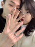 中國黃金 925銀相遇交織情侶戒指男女一對戒首飾結婚紀念日禮物實(shí)用送女生 【浪漫玫瑰禮盒】*八倉發(fā)貨*當/次日達 曬單實(shí)拍圖