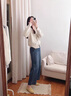 NINE WEST/玖熙輕奢品牌通勤樂(lè)福鞋平底一腳蹬2025年春季新款休閑豆豆鞋女 黑色 35 (225mm) 曬單實(shí)拍圖