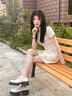 莫代爾旗袍連衣裙女2025夏季新款時(shí)尚氣質(zhì)百搭收腰顯瘦休閑小個(gè)子短裙 米白色 M 曬單實(shí)拍圖