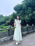矜持范裙子女夏季2025新款中國風(fēng)半身裙女松緊遮胯顯瘦A字裙長裙女 杏色(有內(nèi)襯) M 曬單實拍圖