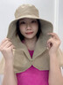 諄梧防曬帽子太陽(yáng)帽遮陽(yáng)遮臉披肩護頸一體男女戶(hù)外旅游登山釣魚(yú)漁夫帽 升級款-斗篷帽卡其 曬單實(shí)拍圖