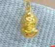 中國黃金（CHINA GOLD）蛇年本命年黃金項鏈女足金吊墜生日禮物送女朋友老婆 金重約：0.7g【配銀鏈】蛇寶寶黃金吊墜 曬單實拍圖