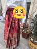 Aseblarm馬面裙女套裝新款新中式女裝連年有魚重工刺繡馬面裙妝花漢服女 紅色馬面裙+白色上衣全套 M （161-166cm） 曬單實(shí)拍圖