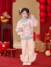 旗鉑兒童毛衣女冬2025新款女童國風(fēng)針織上衣女大童加厚打底保暖童裝 大吉大利粉色上衣 140cm 曬單實(shí)拍圖