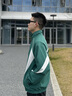 卡爾美（KELME）梭織外套男運動(dòng)戶(hù)外撞色開(kāi)衫寬松立領(lǐng)夾克 松墨綠 L 曬單實(shí)拍圖