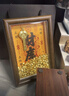 以搭財(cái)庫(kù)鑰匙相框擺件開金庫(kù)財(cái)神五路財(cái)八方財(cái)十二生肖金鑰匙公室擺件 【?！拷饚?kù)擺件加強(qiáng)版+200粒元寶胡桃木色 曬單實(shí)拍圖