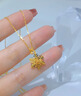 中國黃金（CHINA GOLD）黃金項鏈女士足金雪花項鏈純金吊墜七夕情人節(jié)禮物送女友老婆 足金雪花吊墜約1.5g*贈銀鏈 曬單實拍圖