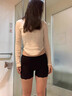 JIOESC安全褲打底褲女夏冰絲薄款防走光無(wú)痕內褲學(xué)生保險短褲收腹提臀褲 冰絲花邊安全褲【黑】?jì)?yōu)質(zhì)款1條 XL (適合105-135斤) 曬單實(shí)拍圖