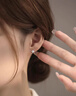 彩萊婭999純銀貝殼耳釘女小清新高級感耳骨釘新款養(yǎng)耳洞免摘耳環(huán)女耳飾 999足銀貝殼耳釘 兩只 曬單實拍圖