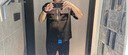 莫代爾短袖t恤衛(wèi)衣男寬松痞帥外套男夏季拉鏈開衫潮流翻領(lǐng)t恤男體恤 黑色 M 曬單實拍圖