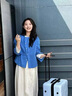 CIRCLOFY瑟夕原創(chuàng)設計感純色襯衫女2025春季新款簡約百搭休閑寬松襯衣上衣 澗石藍 M 曬單實拍圖