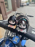 摩托車(chē)電動(dòng)車(chē)改造裝飾掛件可愛(ài)公仔玩偶電瓶車(chē)自行單車(chē)擺件小配件 熊貓綁帶款（飛行員) 曬單實(shí)拍圖