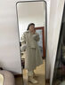 FTLI品高跟靴子女短靴子瘦瘦靴女工作鞋靴2025新款秋冬彈力馬丁靴配裙 白色 單層 方頭粗跟 40 曬單實(shí)拍圖