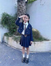 G.DUCKKIDS童裝女童秋裝套裝2024新款兒童西裝jk套裙學(xué)院風(fēng)三件套女孩表演服 西裝三件套+領(lǐng)帶-春秋季 140 適合130-140cm年齡9-10歲 曬單實(shí)拍圖