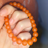 石玥珠寶 保山南紅瑪瑙手串本命年轉運珠佛珠手鏈項鏈男女士款 水晶瑪瑙 【精品級】7-8mm保山南紅 曬單實(shí)拍圖