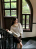 LDBE半高領(lǐng)毛衣女秋冬10027658677802新款設(shè)計(jì)感不規(guī)則軟糯松弛感慵懶 杏色 L 曬單實(shí)拍圖