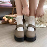 冶芷圓頭復(fù)古日系jk瑪麗珍小皮鞋女2025新款夏季百搭厚底增高淺口單鞋 蝴蝶結(jié)法式復(fù)古小皮鞋深棕色 37 曬單實拍圖