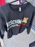 莫斯奇諾（moschino）女士純色套頭衛(wèi)衣圓領(lǐng)ZU A1709 9006 黑色 S 曬單實(shí)拍圖