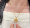 六桂福珠寶 LIU GUI FU JEWELRY八寶羅盤(pán)黃金項鏈女款足金吊墜純金首飾七夕情人節禮物送女友老婆 吊墜金重1.47g 八寶羅盤(pán)（贈925閃O鏈） 曬單實(shí)拍圖