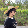 Shiftend工地釣魚(yú)夏男遮陽(yáng)帽大檐編織草帽子批發(fā)農民防曬草帽防風(fēng)度假春天 土黃色優(yōu)質(zhì)包邊麥稈草帽 2頂 43.5-44厘米 曬單實(shí)拍圖